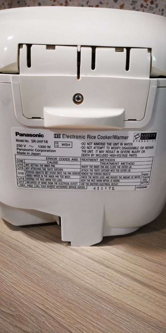 10L Made in Japan Panasonic Induction Heating Rice Cooker, TV & Home
