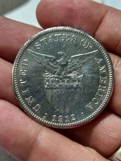 1912 one peso uspi.(cleaned condition)