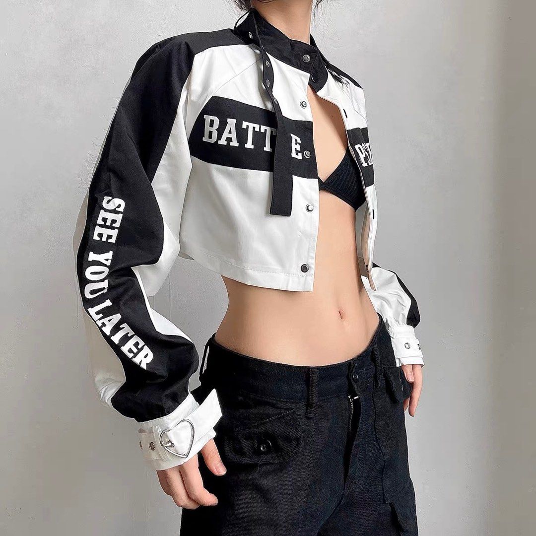 White cropped outlet jacket womens