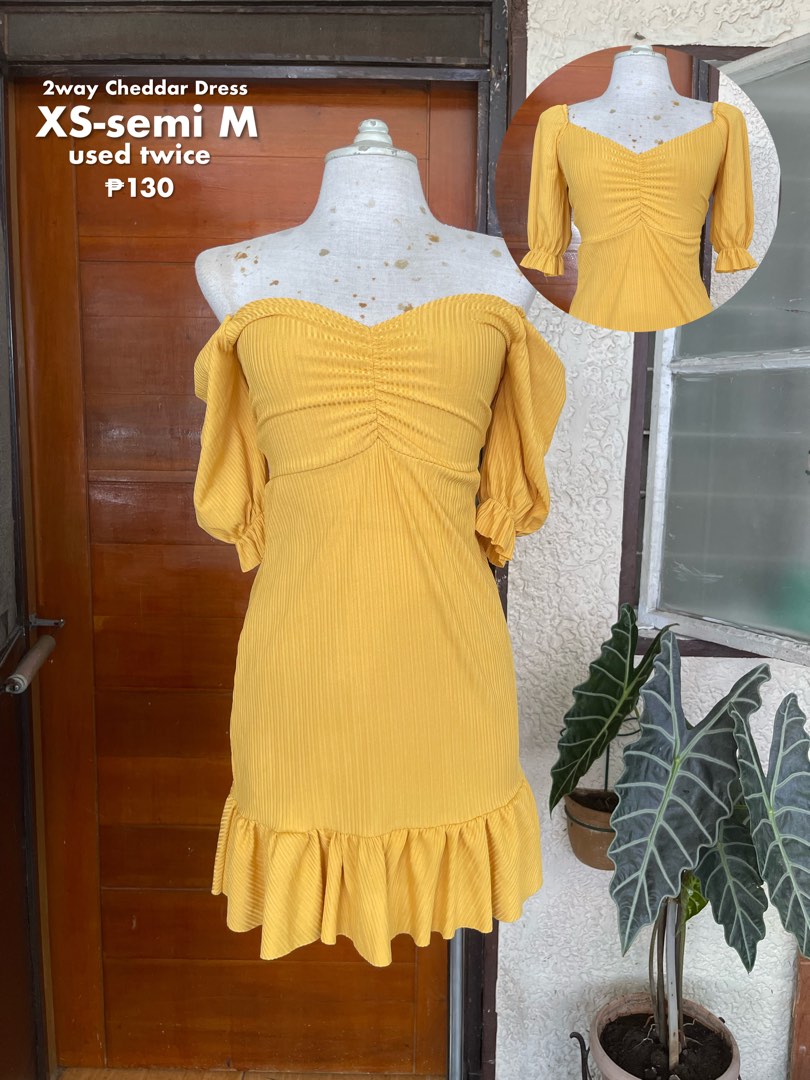 2 way Cheddar Color Dress on Carousell