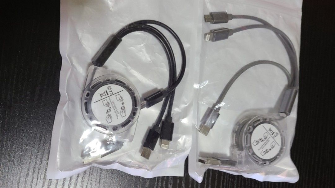 3 in 1 retractable usb cord android type c and iphone wire charger (Category: Chargers & Cables) located in Pasig City. Submitted by js.authenticlux (Listing ID 1234603752, Image 1). Description: * 3 in 1 retractable wire charger *for android usb and type c wire charger * for iphone wire charger * brandnew * 120 each * call txt 09178029682.