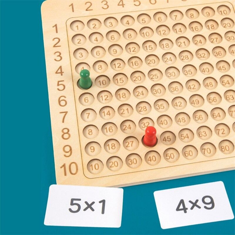 99 Multiplication Table Board Game Montessori Wooden Baby Toy ...