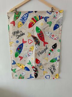 西班牙風情多色魚兒掛布