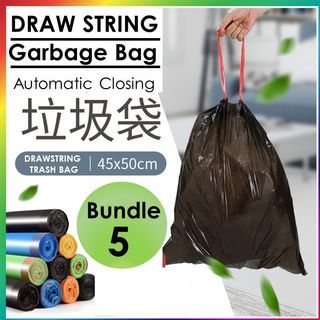 5 Rolls/pack Total 75pcs 4 Gallon Bathroom Small Trash Bag, Disposable Thin Trash  Bag, Pouch Kitchen Storage Small Garbage Bags, Plastic Bag For Bathroom  Kitchen Office Restaurant Cleaning