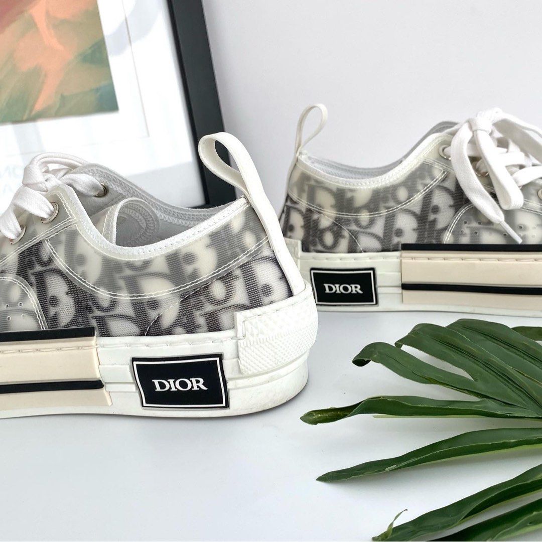 Authentic Dior Canvas Low Top Grey Sneakers