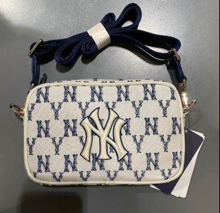 MLB Korea MLB Monogram Diamond Embossed Mini Crossbody Bag BEIGE