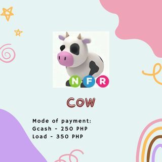 ADOPT ME NFR COW (NEON FLY RIDE) | RARE
