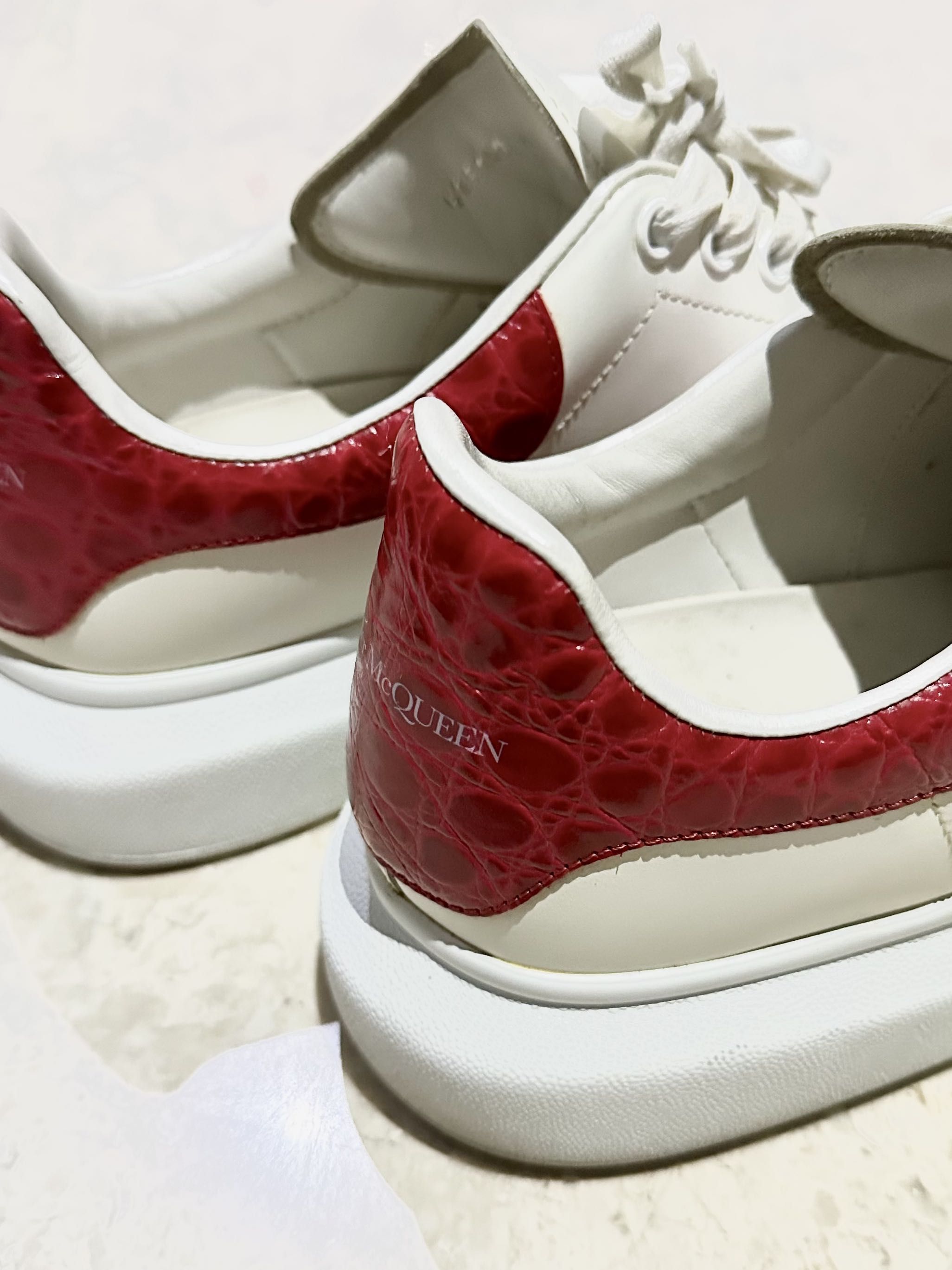 Alexander McQueen Oversized Sneaker Red Crocodile
