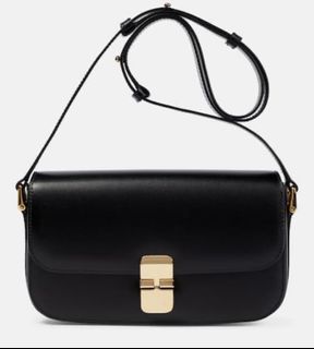 APC Grace Baguette in Black Smooth Leather
