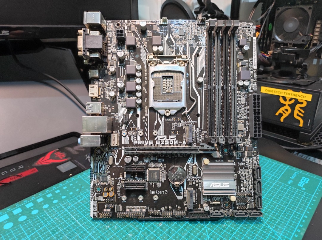 ASUS Prime B250M-A Intel LGA-1151 mATX motherboard with LED lighting ...