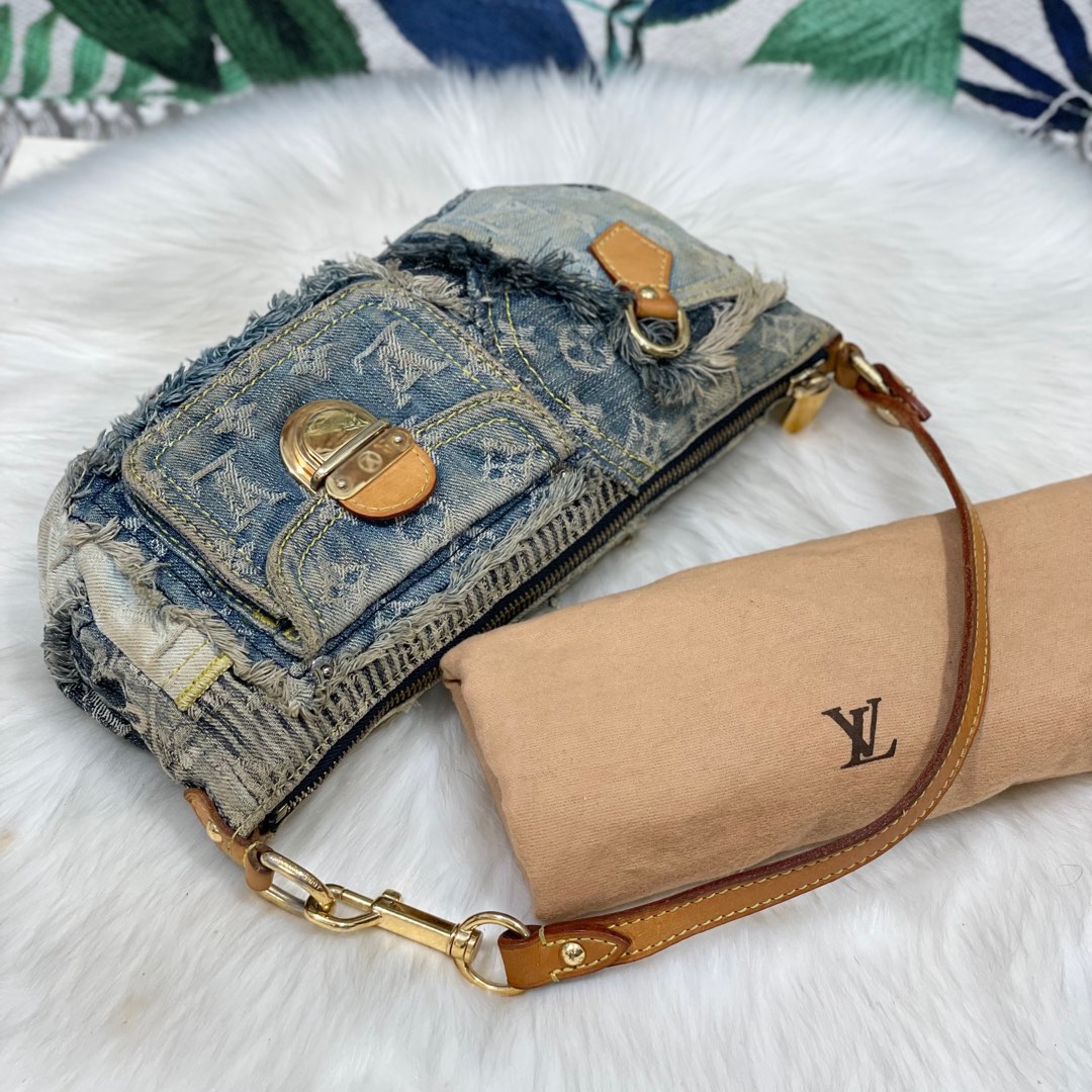 Bowly handbag Louis Vuitton Grey in Denim - Jeans - 41197170