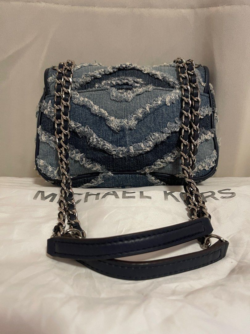 Michael Kors GINNY MEDIUM EMBROIDERED DENIM CROSSBODY Bag New: Handbags:  Amazon.com