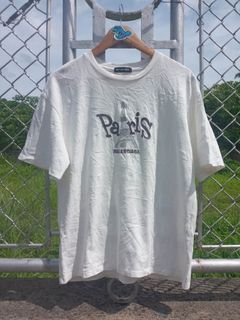 BALENCIAGA PARIS EIFFEL TOWER EMBROIDERED DESIGN TEE