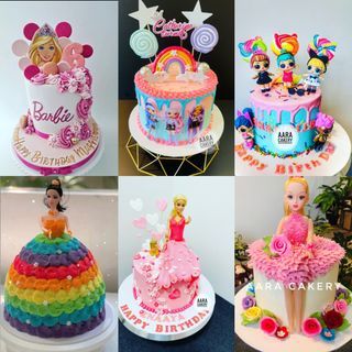 Barbie Doll cake/ Rainbow heights cake | Doll cake/ Princess cake/ LOL surprise Doll cakes