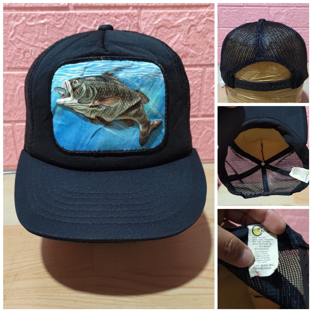Bass Fish Net Cap, Men's Fashion, Watches & Accessories, Caps & Hats on  Carousell