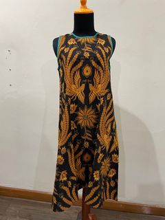 Batik Green taping dress