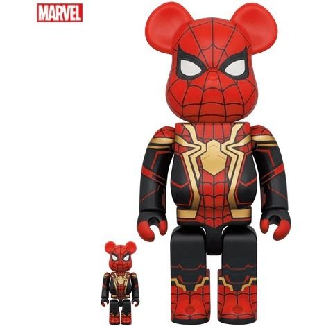 BE@RBRICK SPIDER-MAN INTEGRATED SUIT 100％ & 400％, Hobbies & Toys