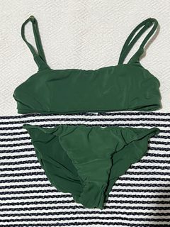 BEYOND THE BEACH - Pipa Bikini Set in Forest Green (Bottom-S; Top-XS)
