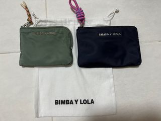 Bimba Y Lola Aquamarine Nylon Double Purse