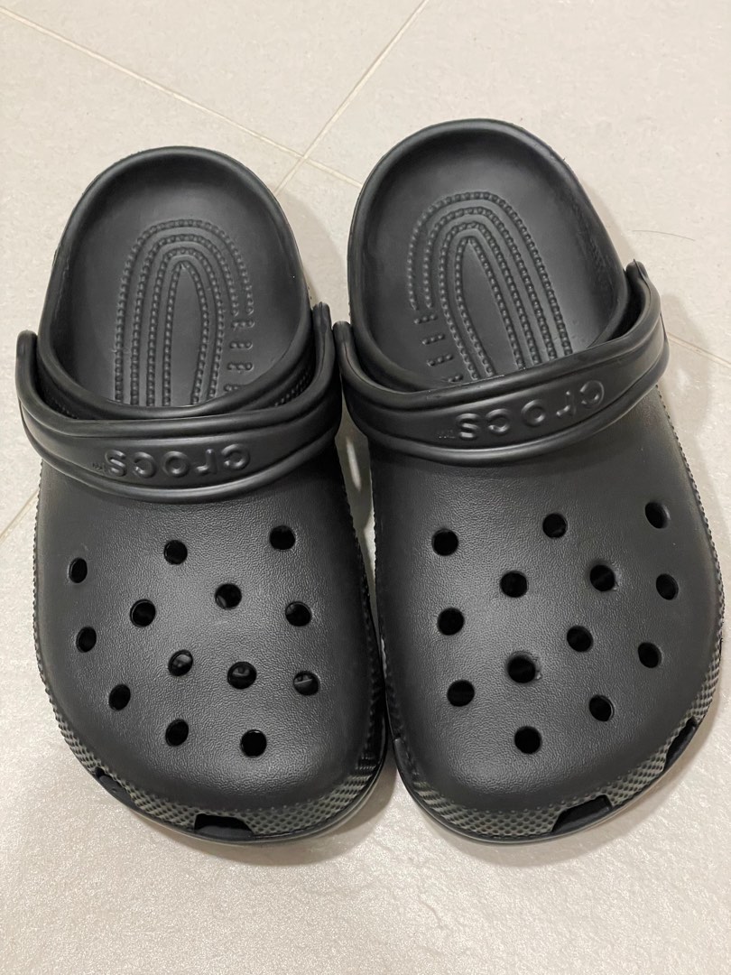 Black Crocs J3, Women's Fashion, Footwear, Flipflops and Slides on ...