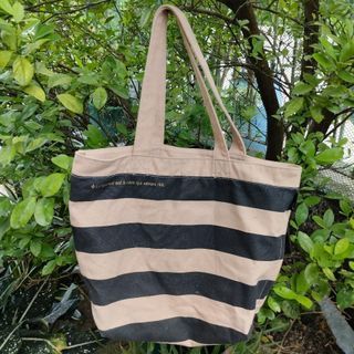 Black Stripes Tote Bag