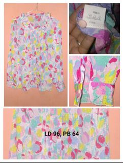 Blouse  Korea ruffle floral multicolor