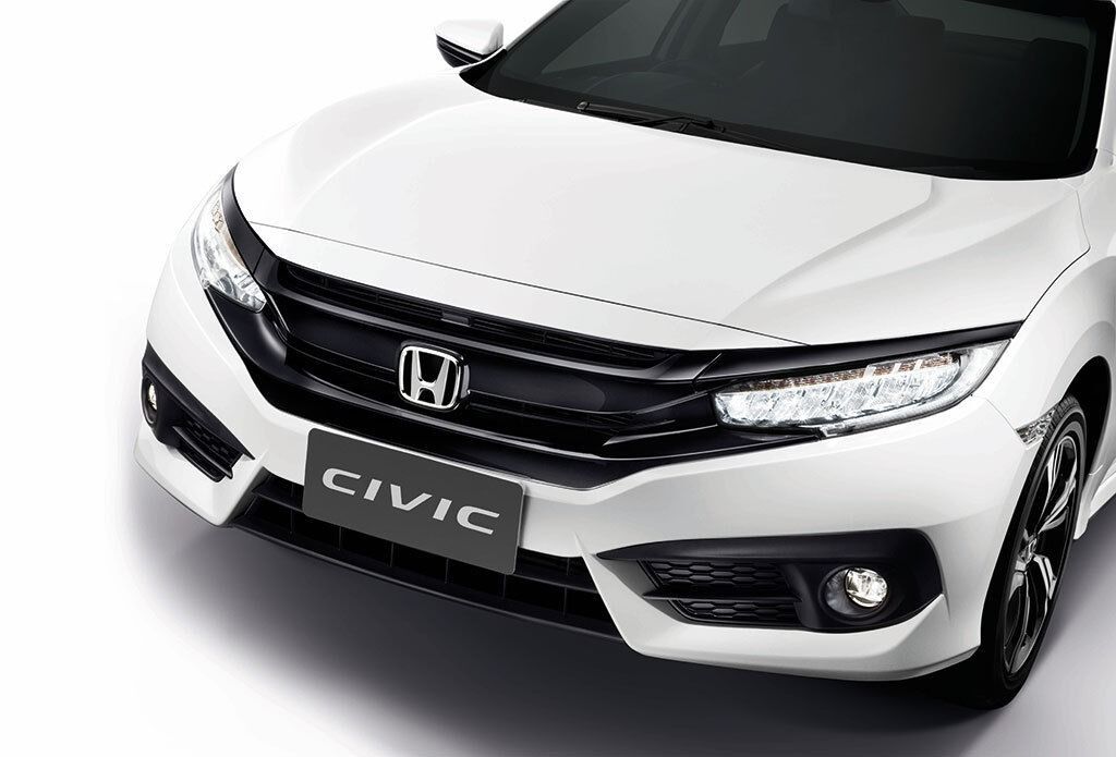 Black Front Grille Emblem For 2016-2021 Honda Civic Sport & Touring Hatchback