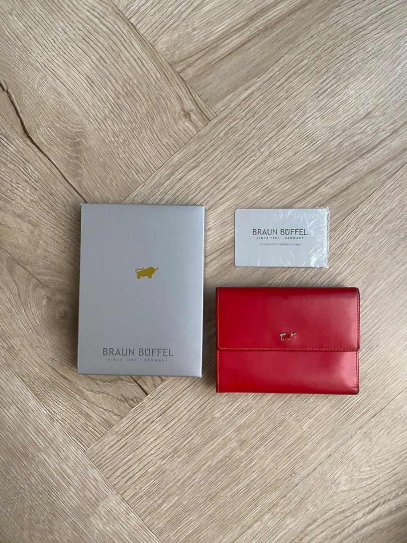 Braun Buffel Germany ORIGINAL Red Wallet Dompet Merah on Carousell