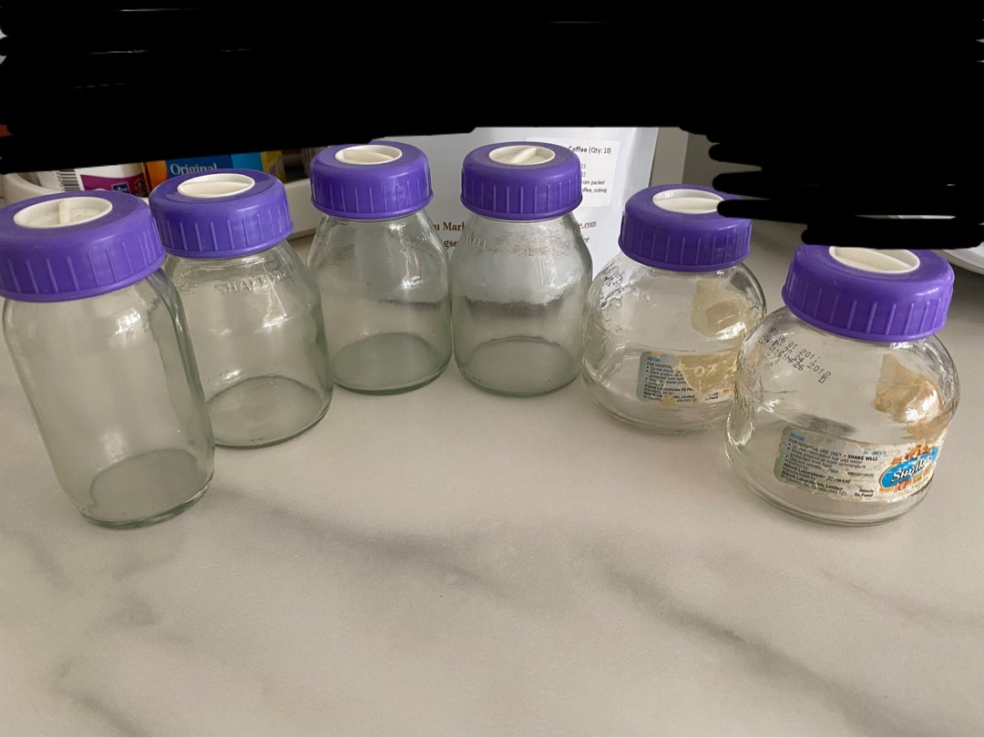 Breast milk glass storage bottles, Babies & Kids, Nursing & Feeding