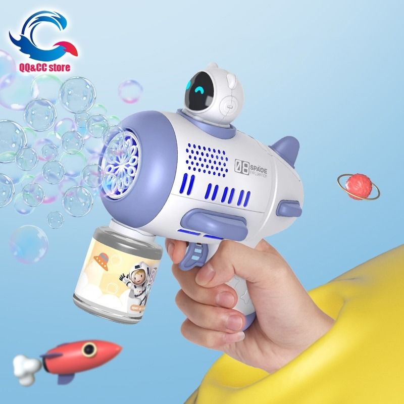 Bubble Machine Rocket Fully Automatic 12 Holes Shape Spaceman Blower