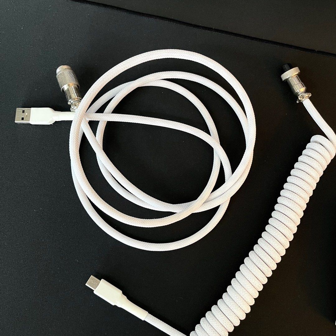 [Cable + Keycaps Included] Anne Pro 2 White Mini 60% Wireless / Wired ...