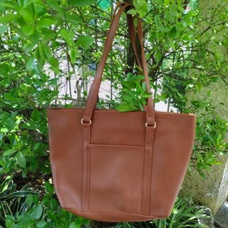 Caramel Leather Tote Bag