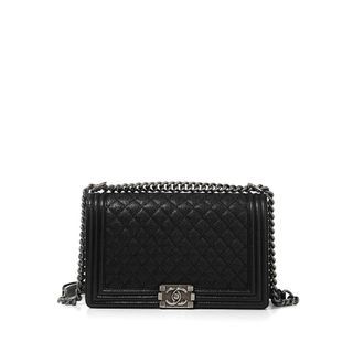 Chanel Large Le Boy in Caviar Leather Black and Silver Hardware Series 20