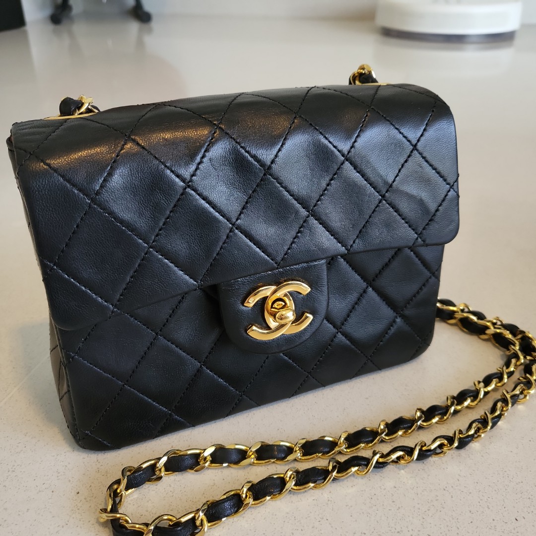 Chanel vintage mini square, Luxury, Bags & Wallets on Carousell
