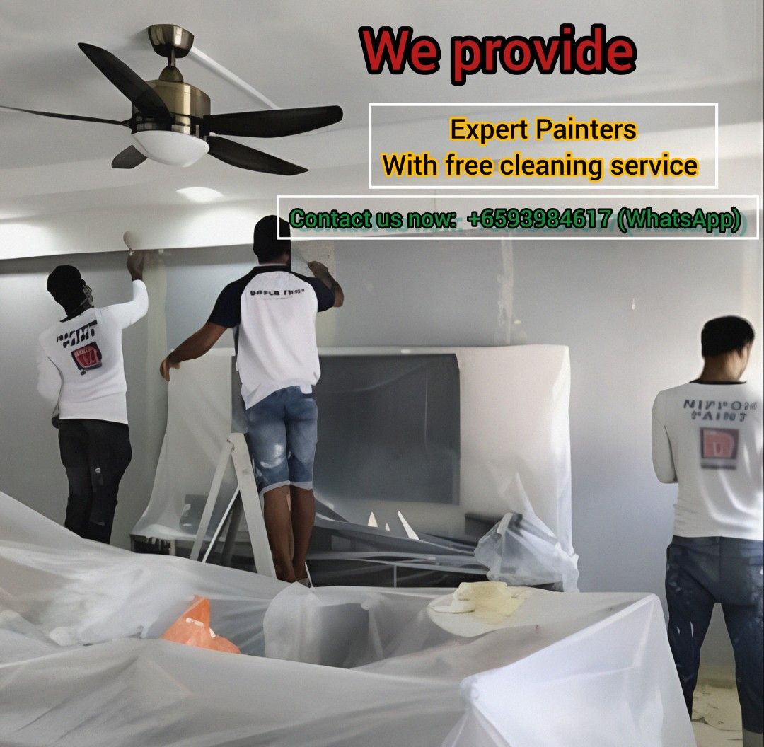 Cheap House paint and get free door painting in 3/4/5 HDB plaster Get