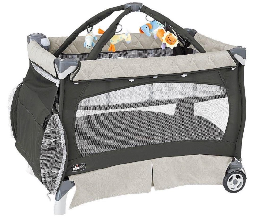 Chicco lullaby lx portable cot with extra mattress