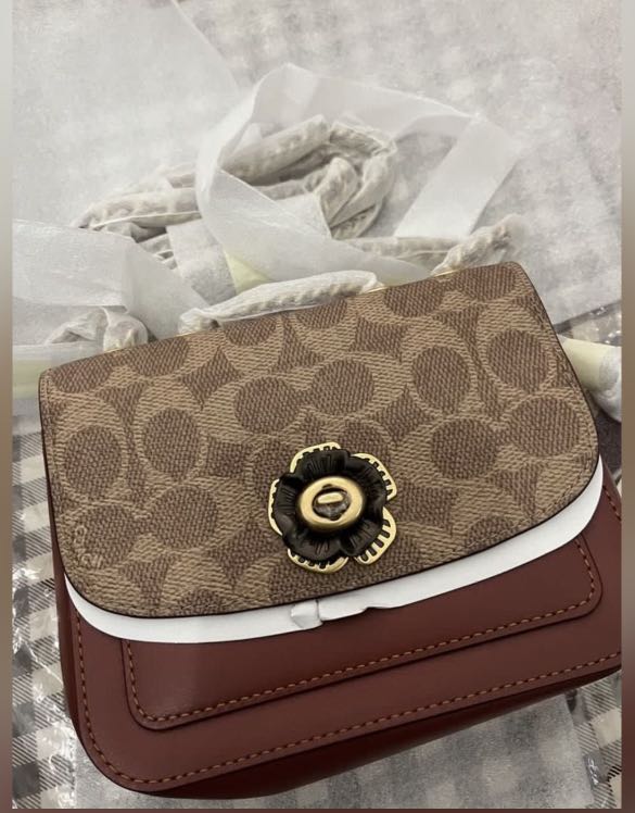 Coach Madison Shoulder Bag 16 Signature Canvas, Barang Mewah, Tas