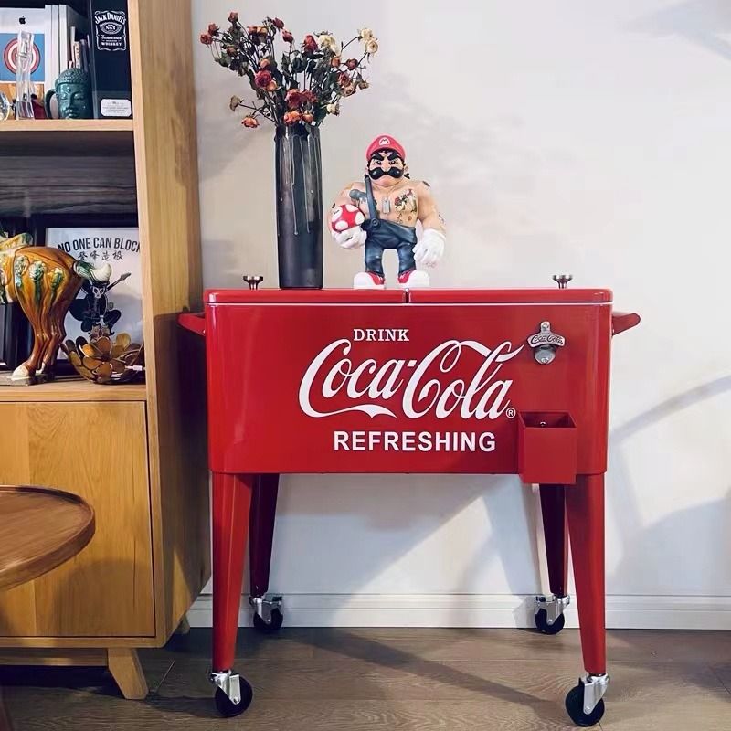Coca cola cooler on wheels on sale