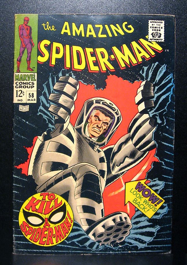 COMICS: Marvel: Amazing Spider-Man #58 (1968), 1st Spider-Slayer Mark 2 ...
