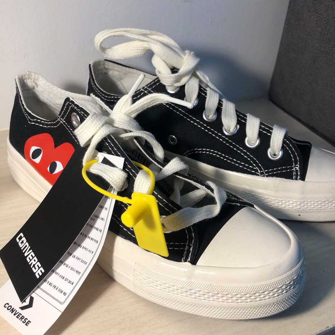 Converse CDG Black Low Cut on Carousell