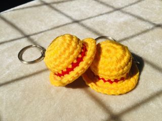 Crochet Luffy Hat Keychain