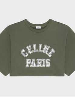 celine paris 16 sweatshirt in cotton fleece