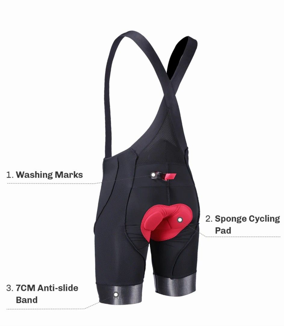Cycling Bibs Tights 3D Padding Pockets Sports Equipment