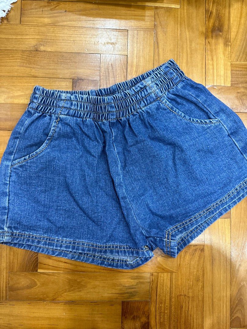 White stag elastic waist denim shorts on sale