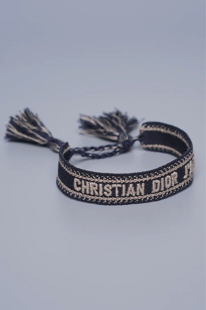 Dior Friendship Bracelet in Blue Oblique Cotton Luxury