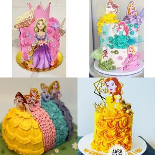 Disney Princess Cake/ Rapunzel birthday cake / Beauty and the beast cake/ Elsa cake/ Princess cakes