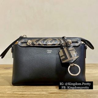 Fendi By The Way Mini Zucca FF Logo Printed Bag in Black Pre-order