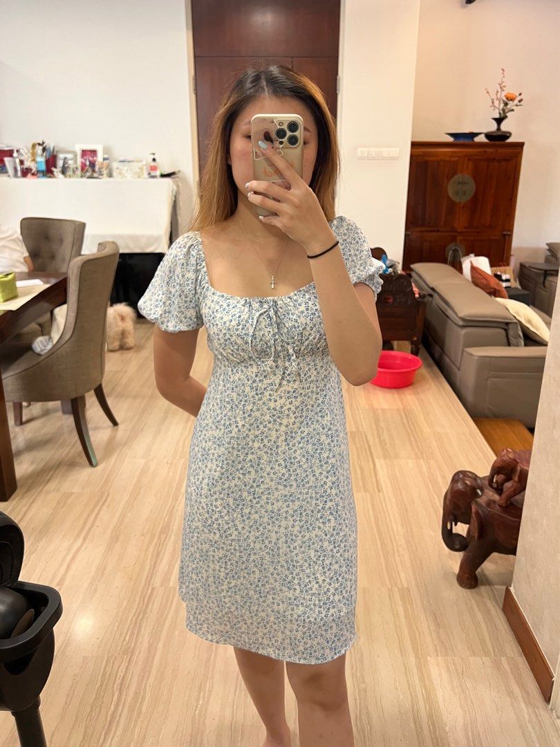 Floral outlet milkmaid dress