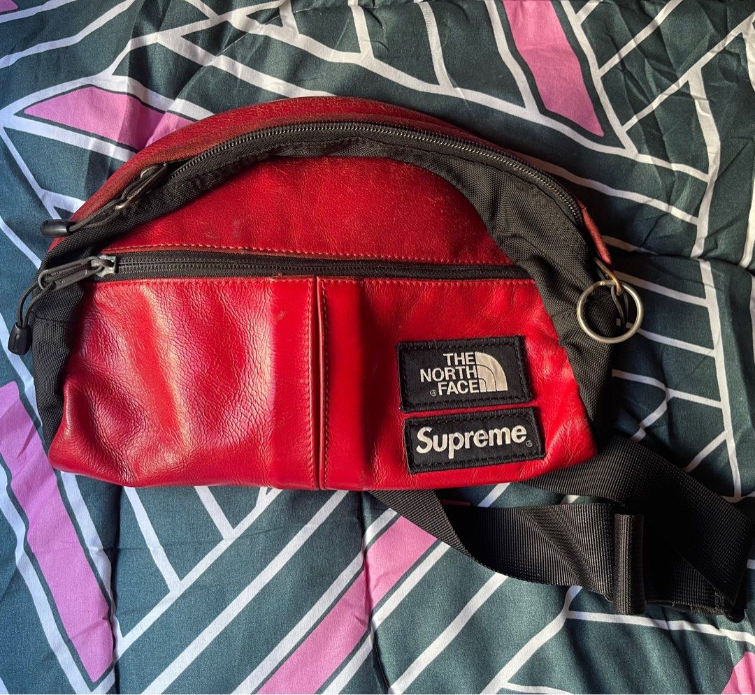 FW17 Supreme The North Face Leather Waist Bag Men s Fashion Bags