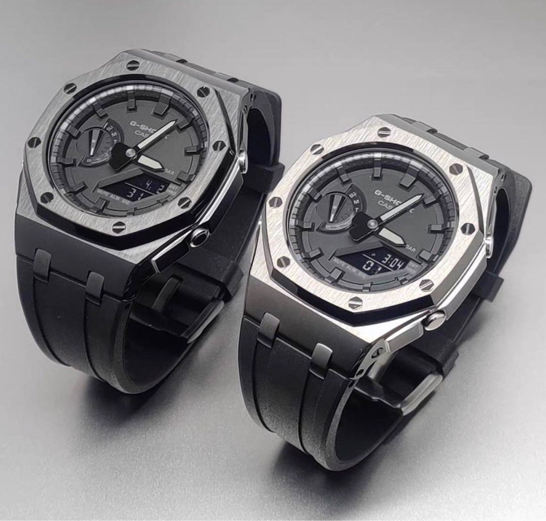 G Shock custom ga2100 gab2100 gm2100 Casioak mod watch black